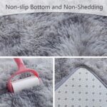 Grey Fluffy Shag Runner Rug