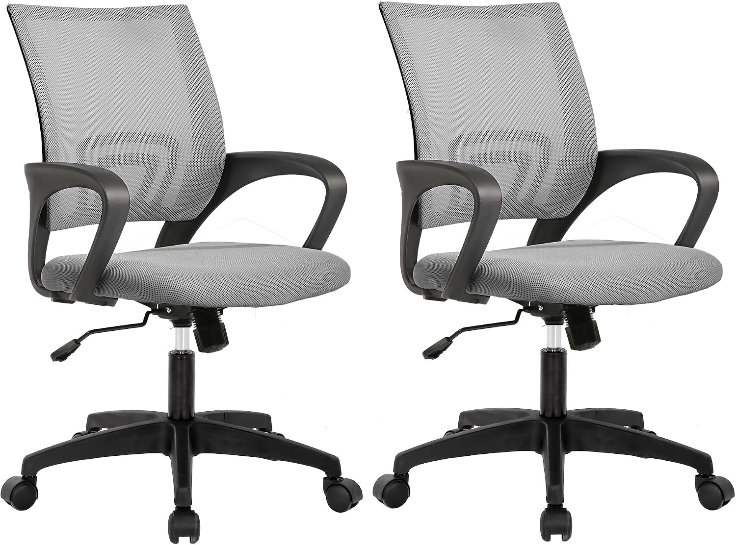 Black Ergonomic Mesh Swivel Chair with Lumbar Support