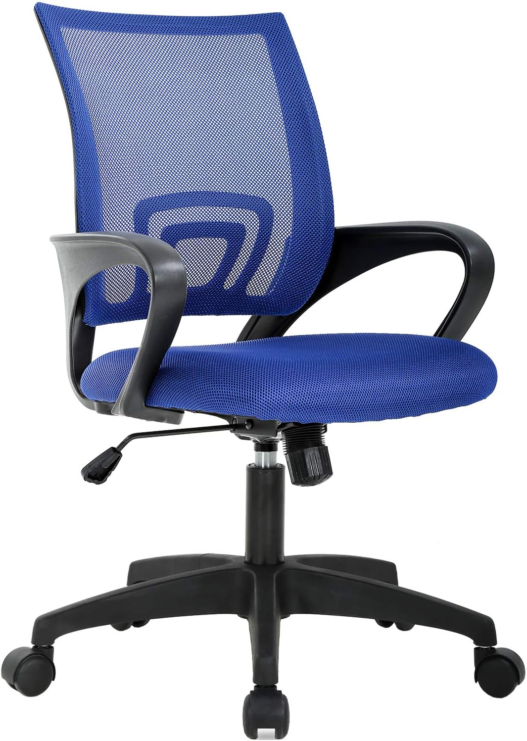 Black Ergonomic Mesh Swivel Chair with Lumbar Support