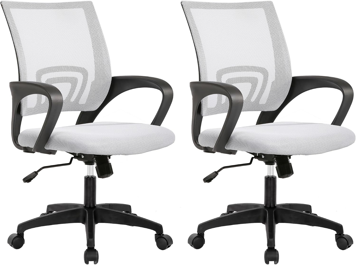 Black Ergonomic Mesh Swivel Chair with Lumbar Support