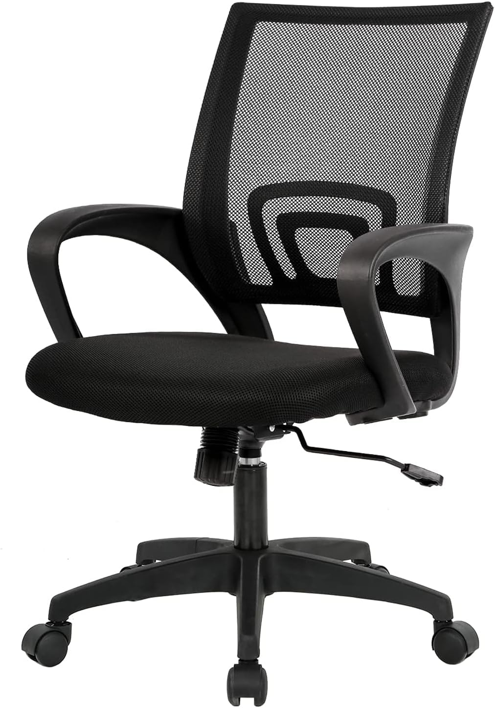 Black Ergonomic Mesh Swivel Chair with Lumbar Support