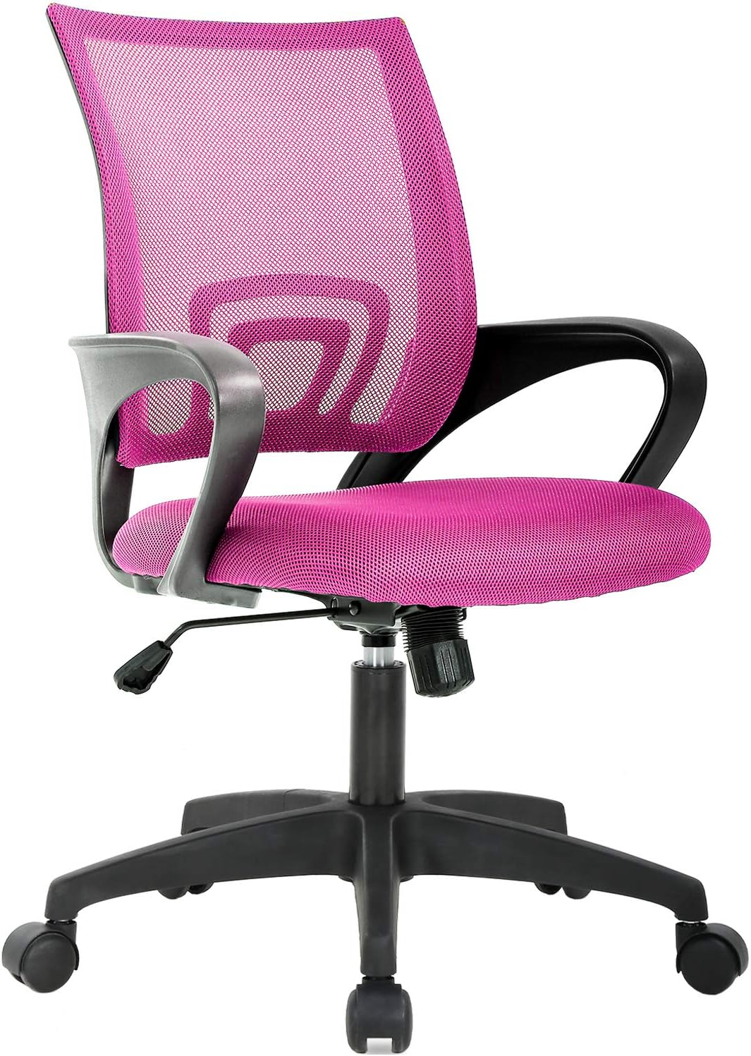 Black Ergonomic Mesh Swivel Chair with Lumbar Support