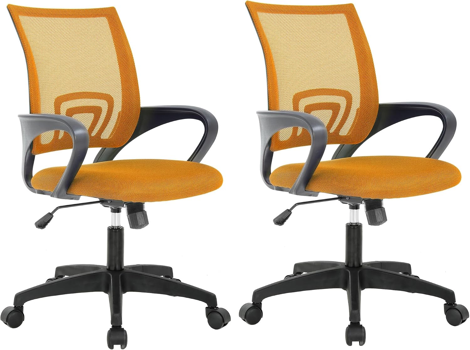 Black Ergonomic Mesh Swivel Chair with Lumbar Support