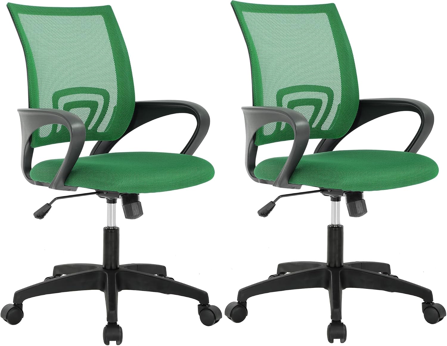 Black Ergonomic Mesh Swivel Chair with Lumbar Support