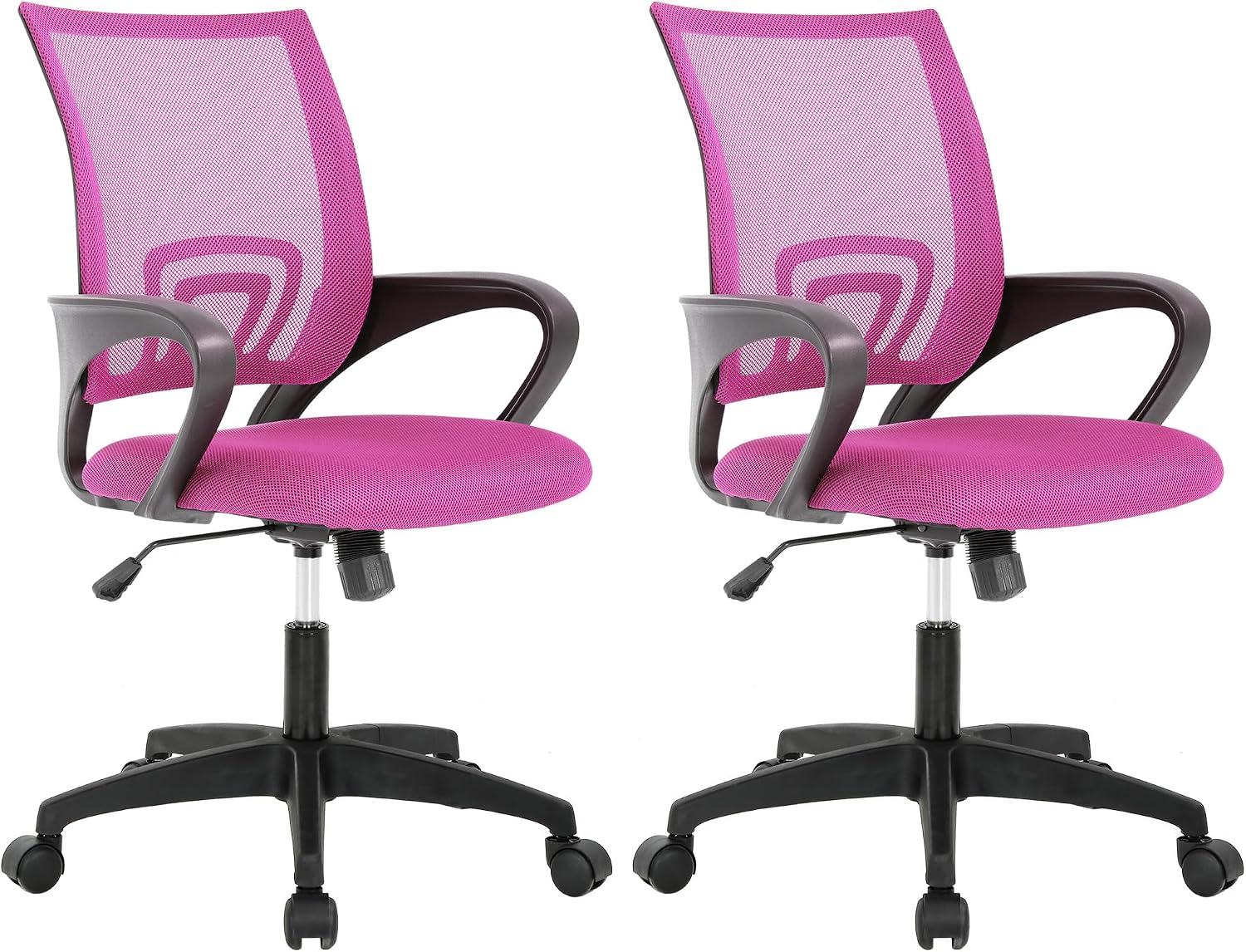 Black Ergonomic Mesh Swivel Chair with Lumbar Support