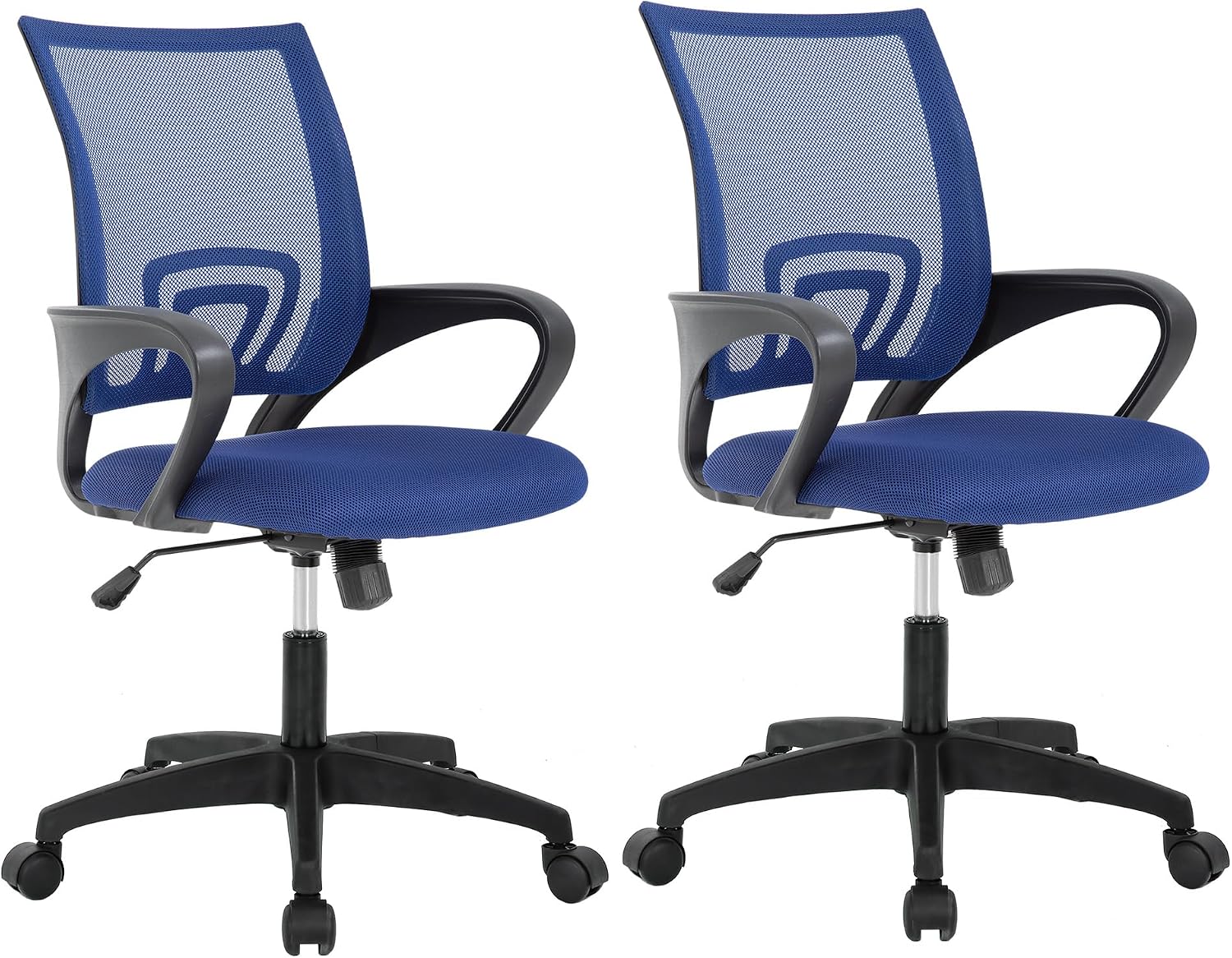 Black Ergonomic Mesh Swivel Chair with Lumbar Support