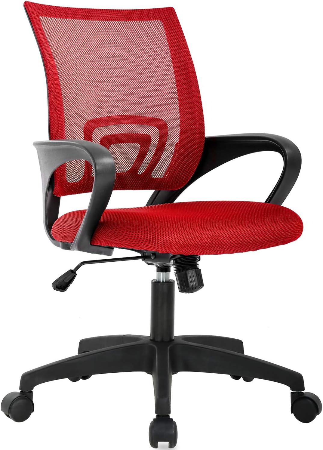 Black Ergonomic Mesh Swivel Chair with Lumbar Support