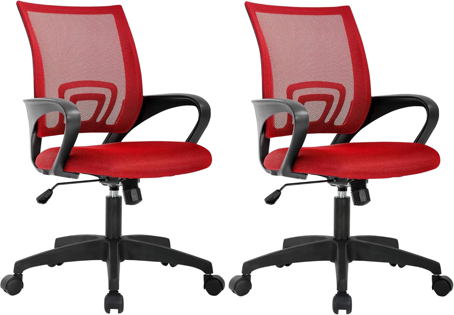 Black Ergonomic Mesh Swivel Chair with Lumbar Support