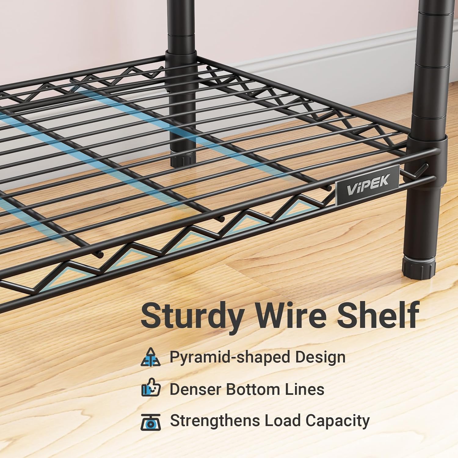 Black Freestanding Garment Rack with Shelves