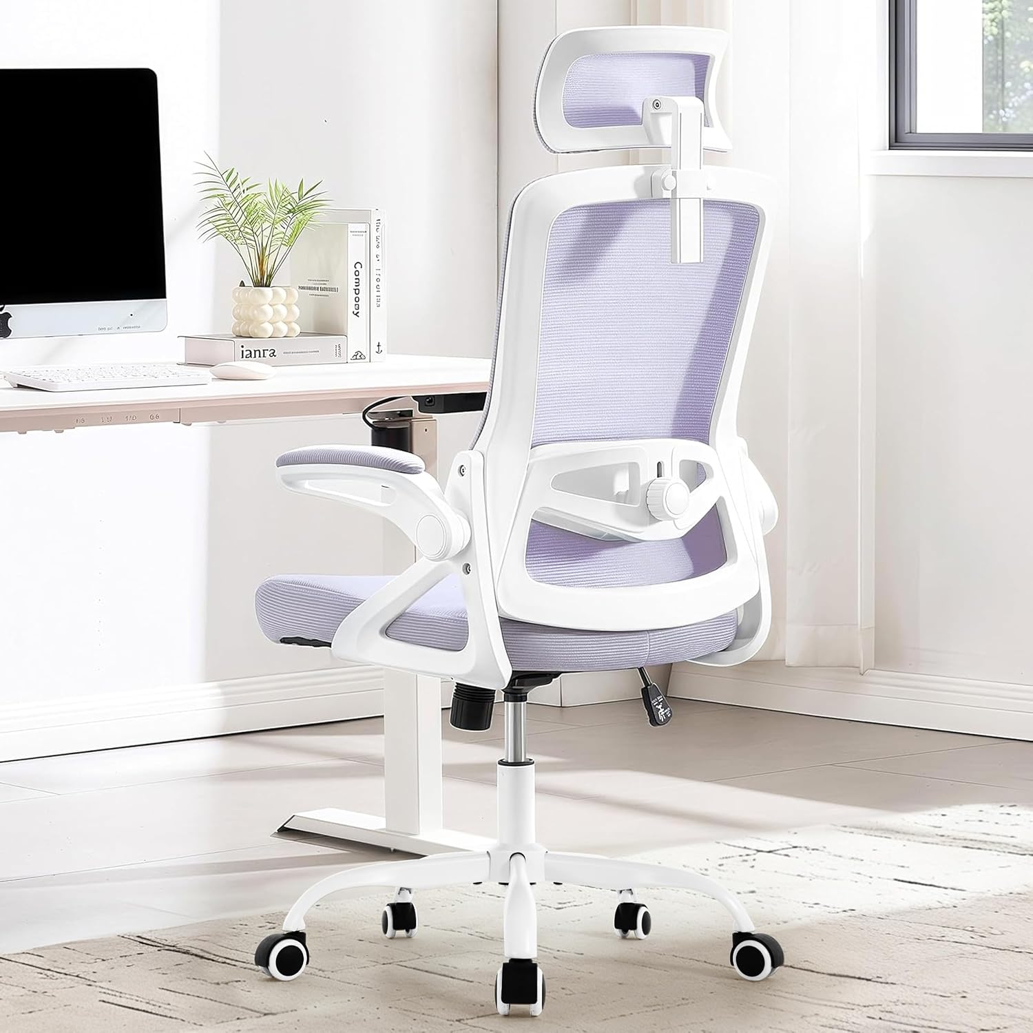 Black Mesh Office Chair Headrest