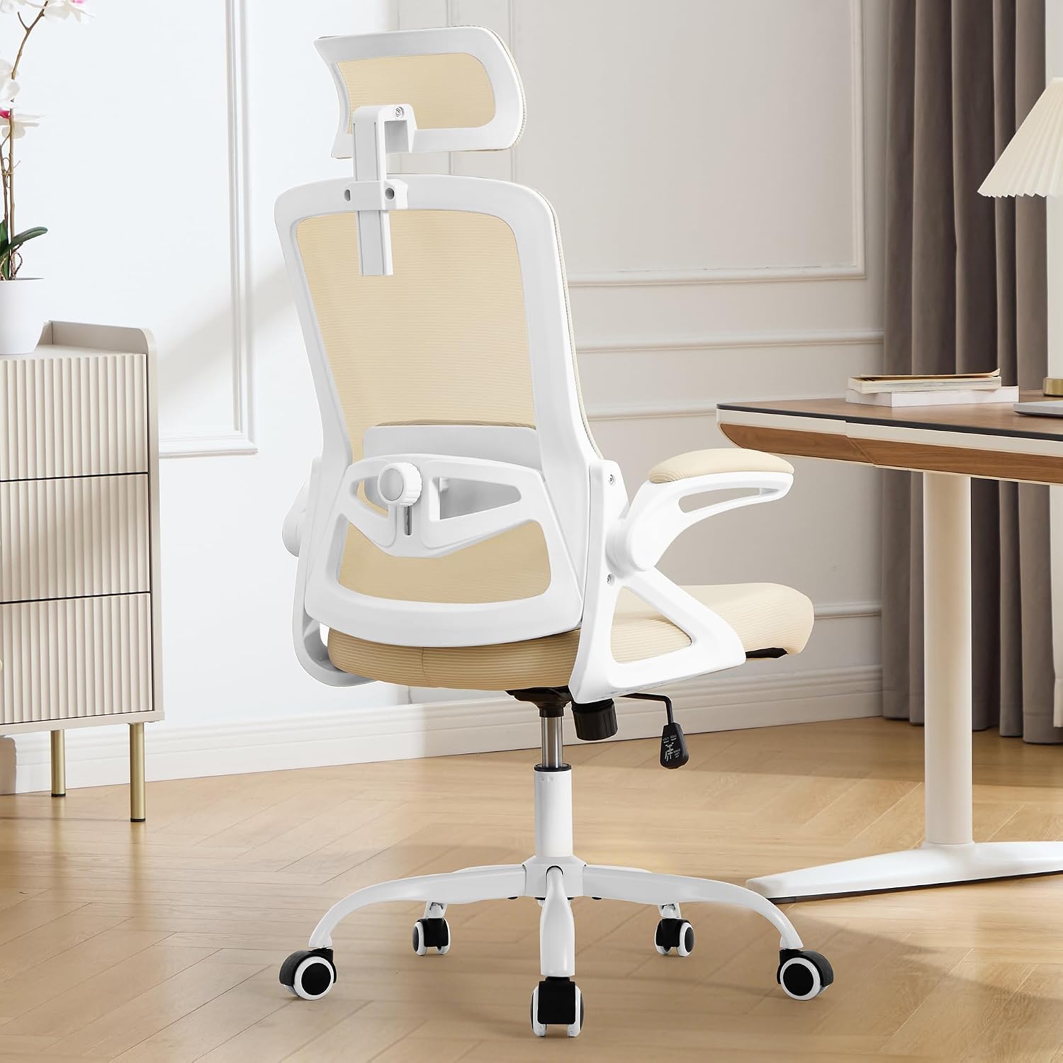 Black Mesh Office Chair Headrest