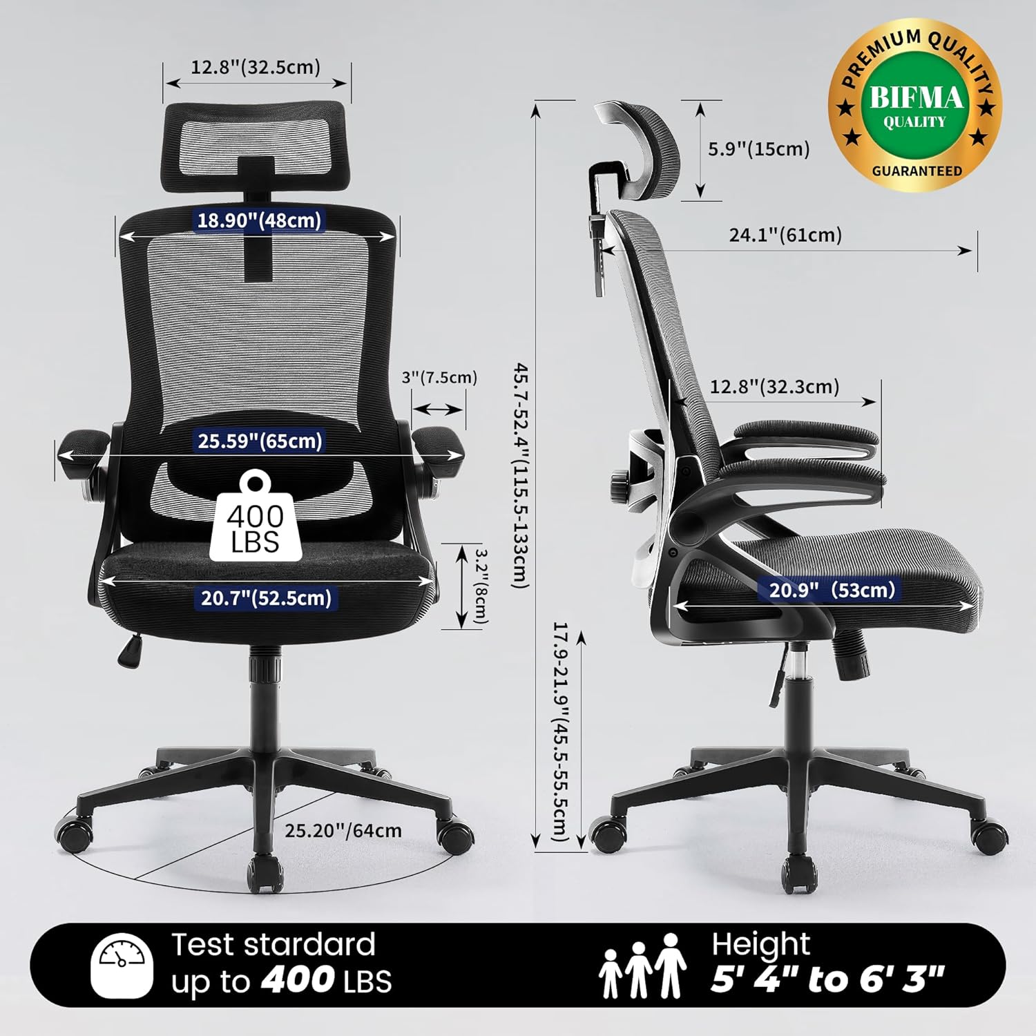 Black Mesh Office Chair Headrest