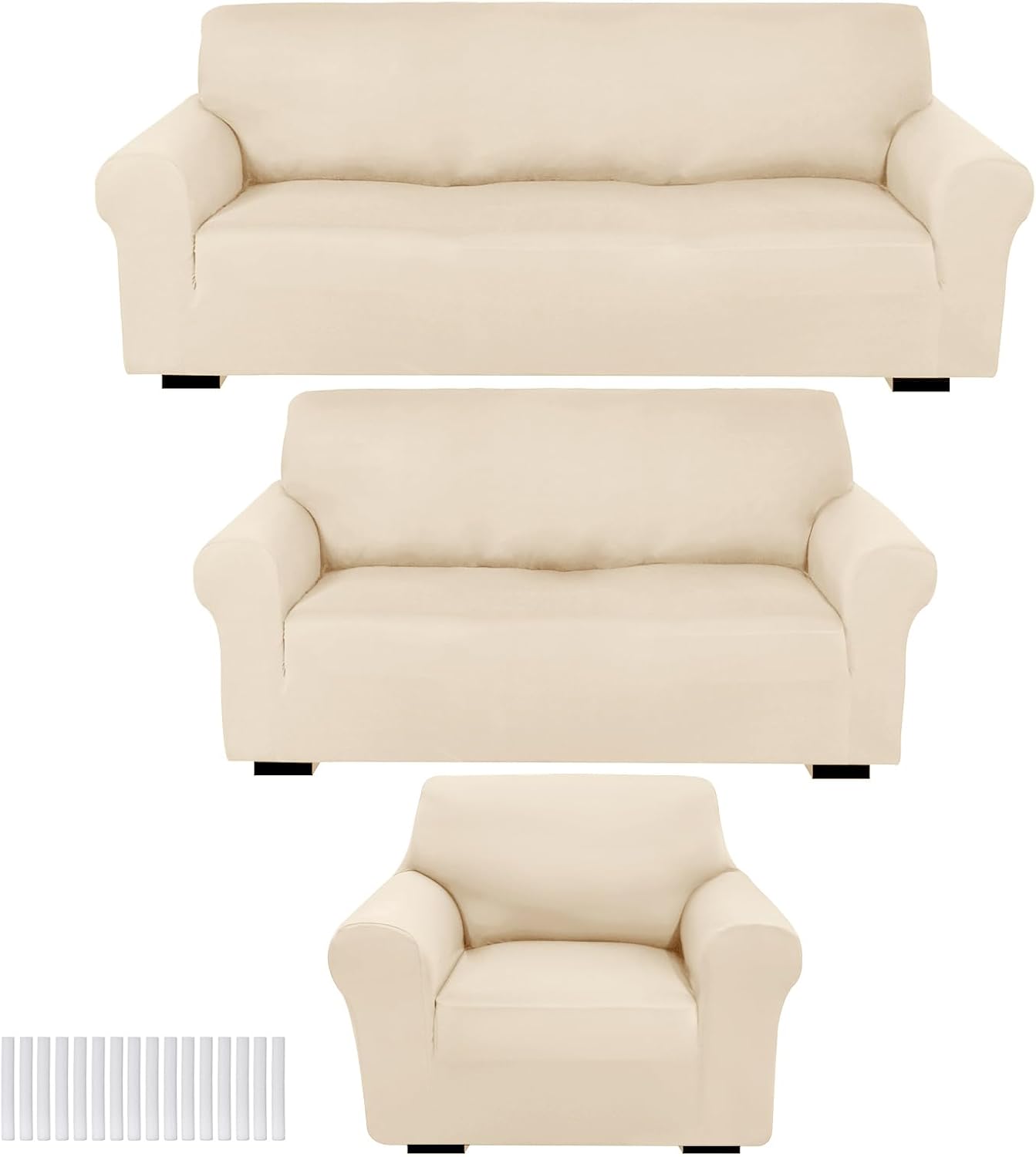 Coffee Brown Sofa Cover Set