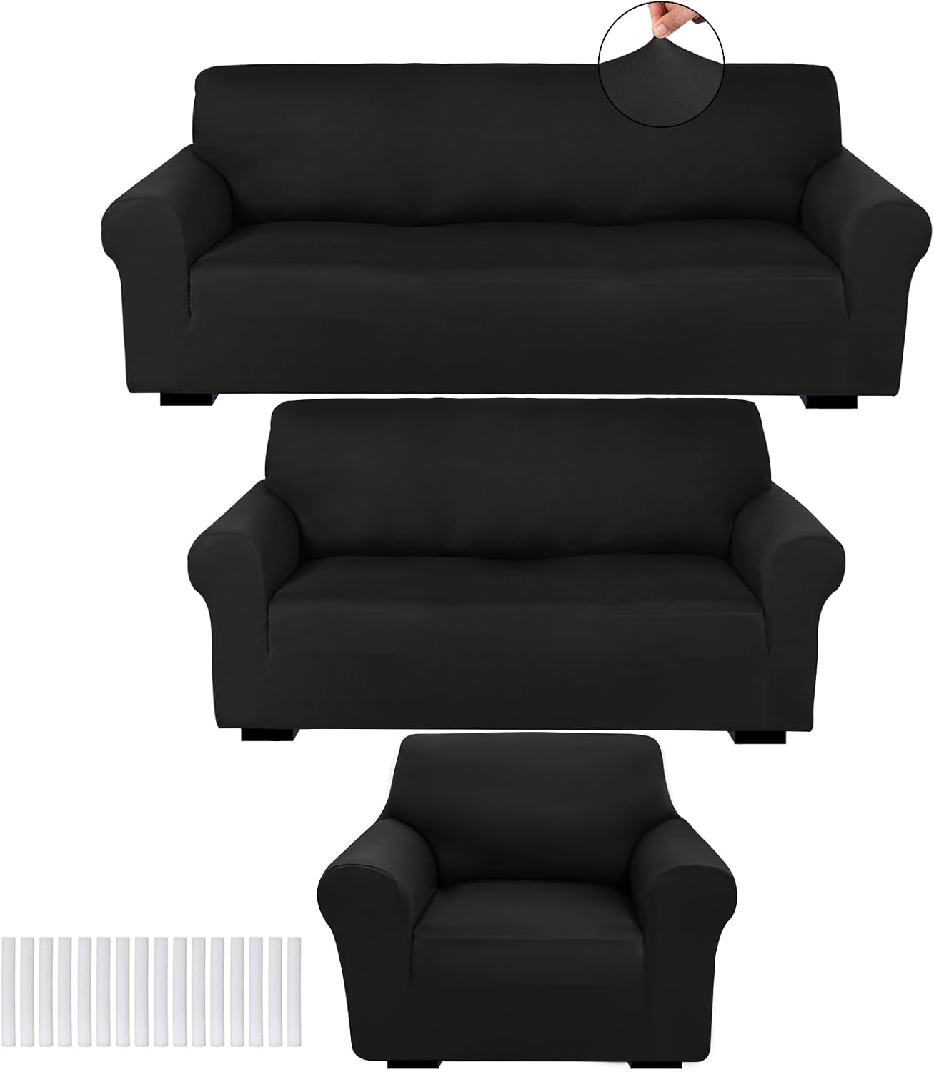Coffee Brown Sofa Cover Set