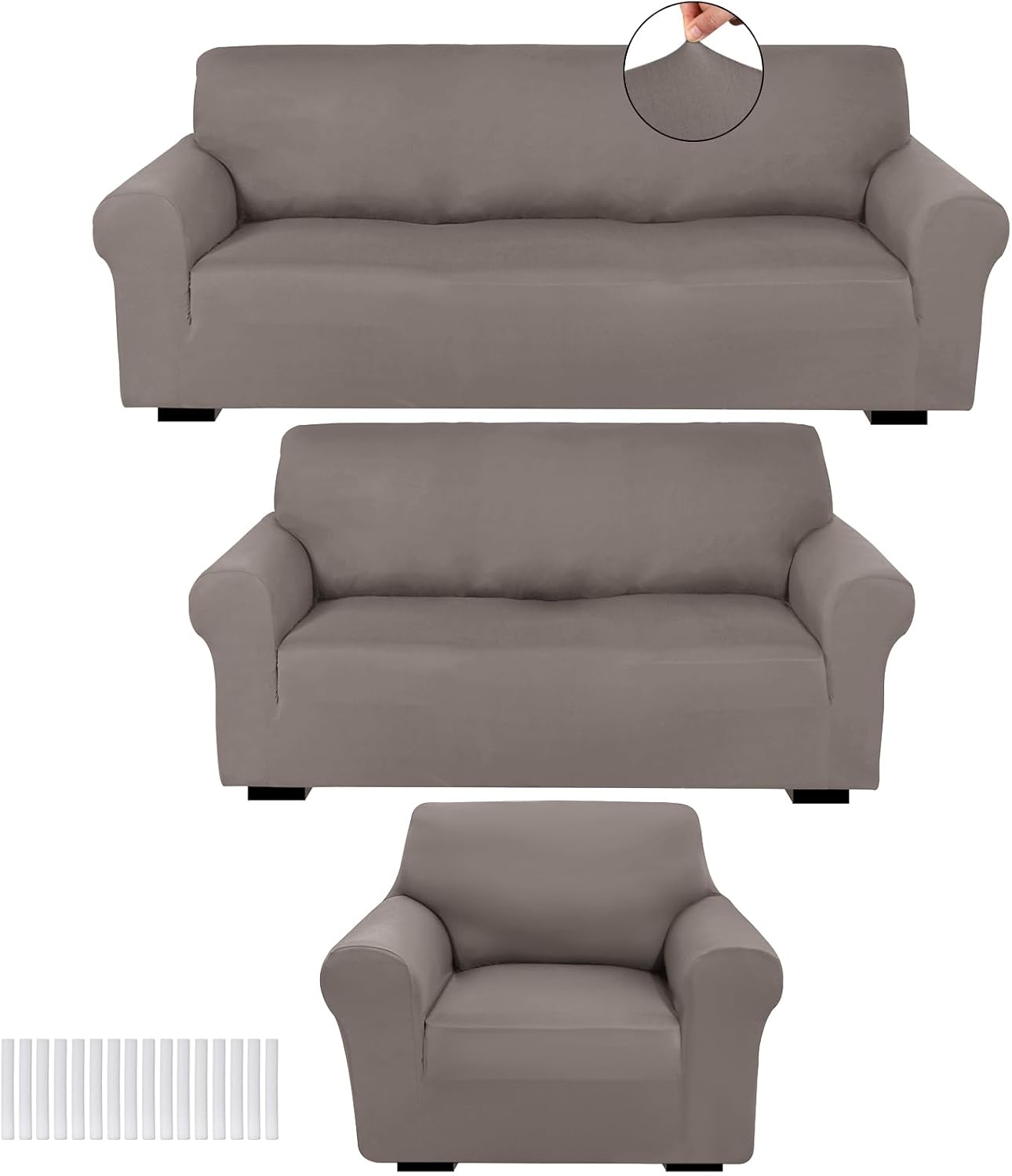 Coffee Brown Sofa Cover Set
