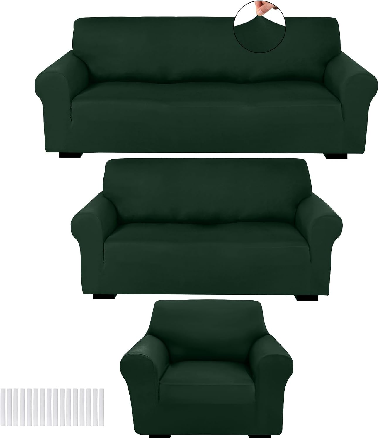 Coffee Brown Sofa Cover Set