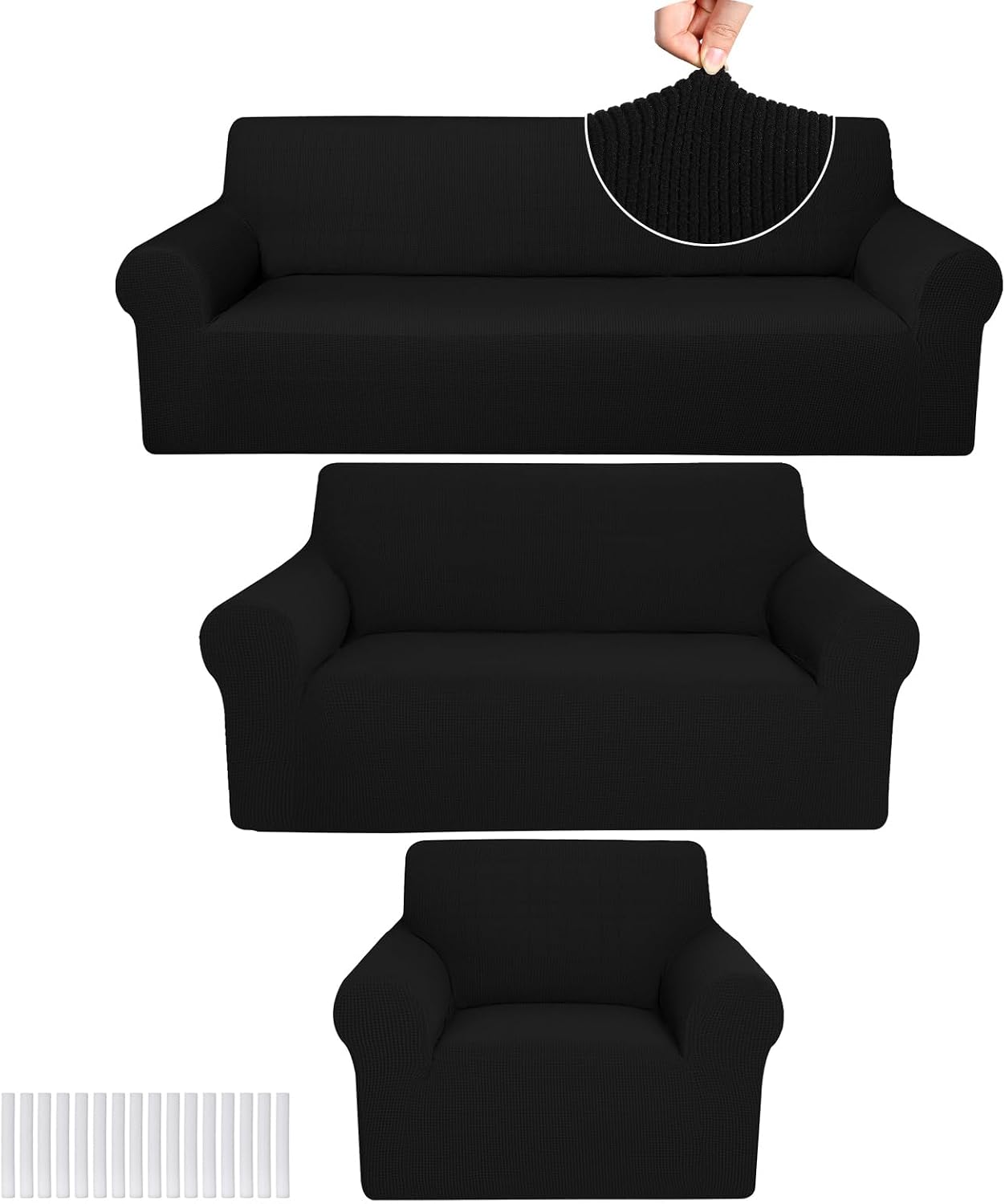 Coffee Brown Sofa Cover Set