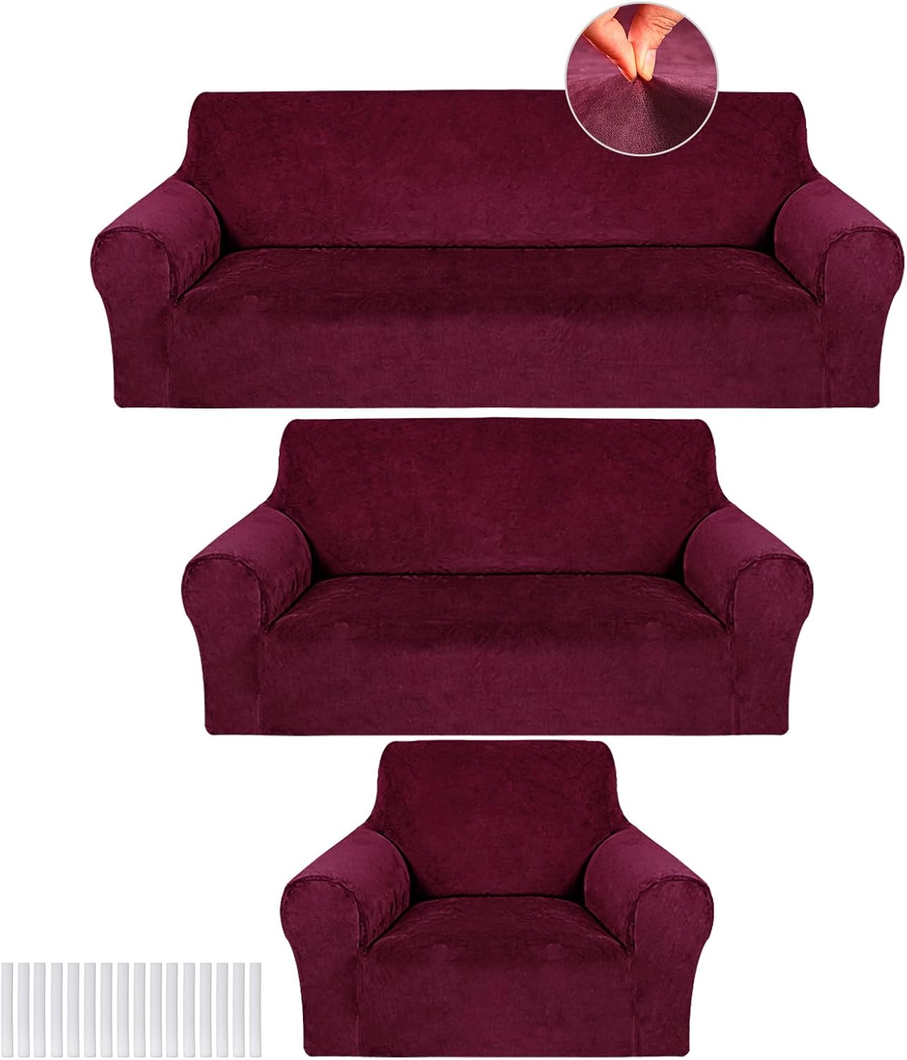 Coffee Brown Sofa Cover Set