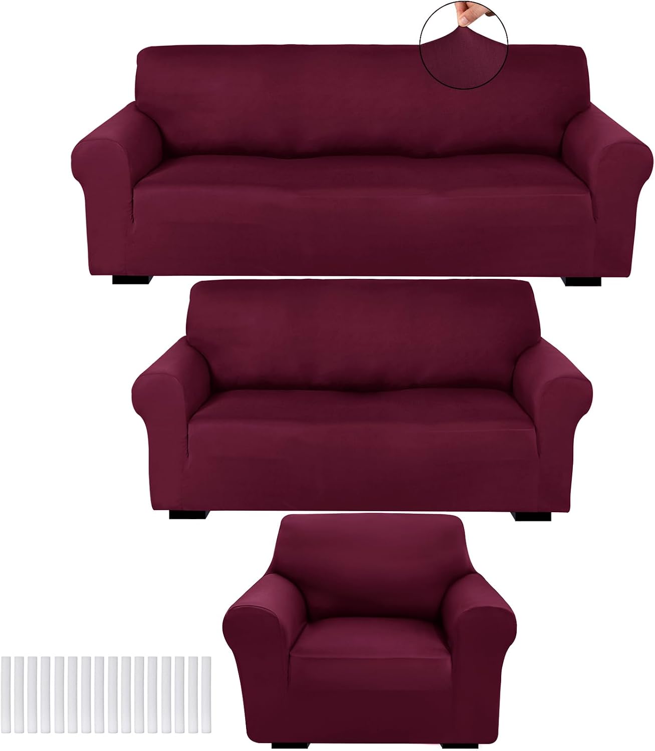 Coffee Brown Sofa Cover Set