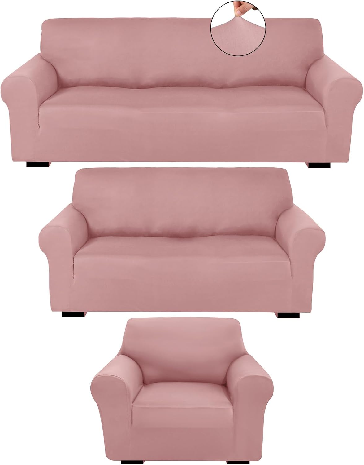 Coffee Brown Sofa Cover Set
