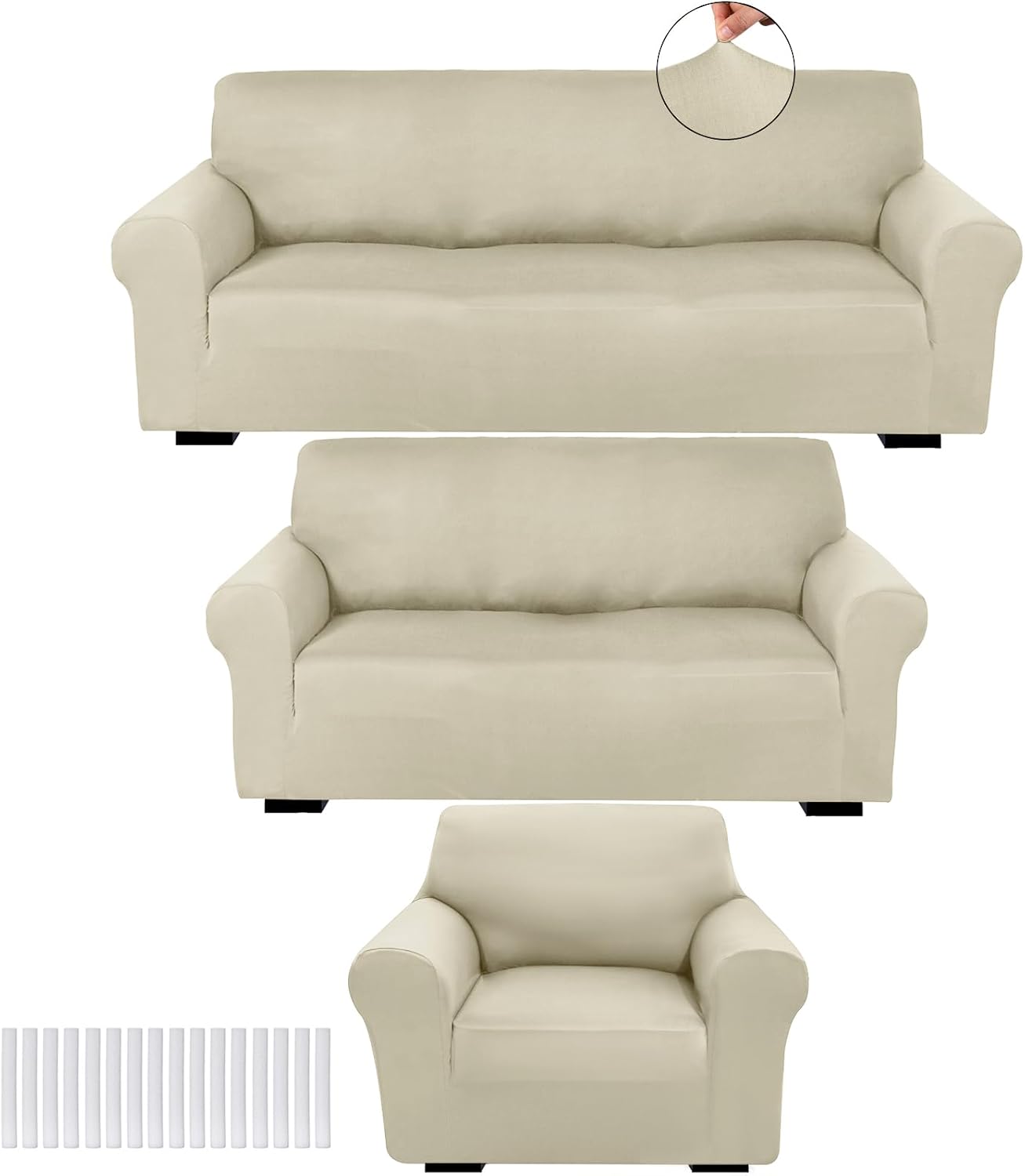 Coffee Brown Sofa Cover Set