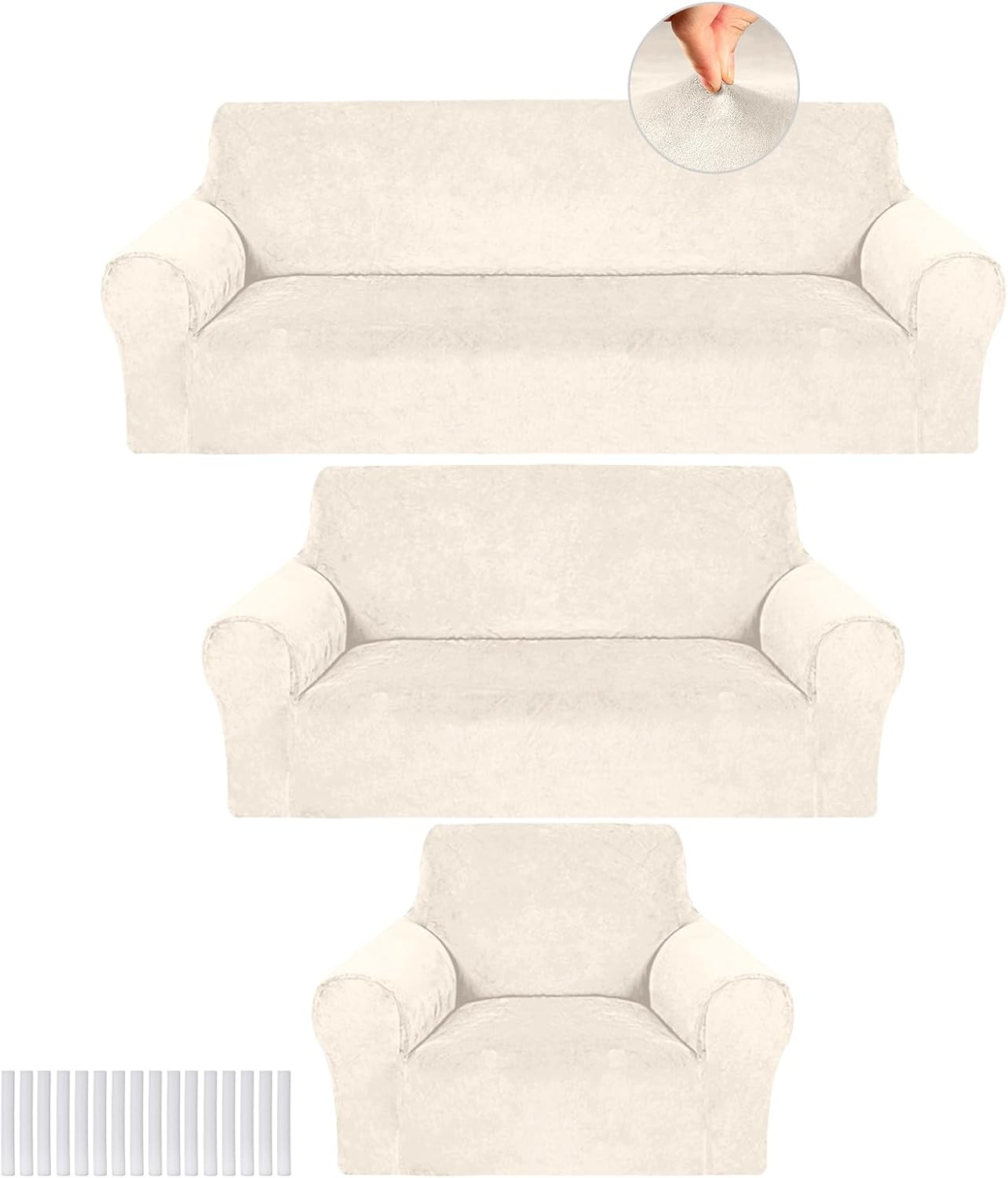 Coffee Brown Sofa Cover Set