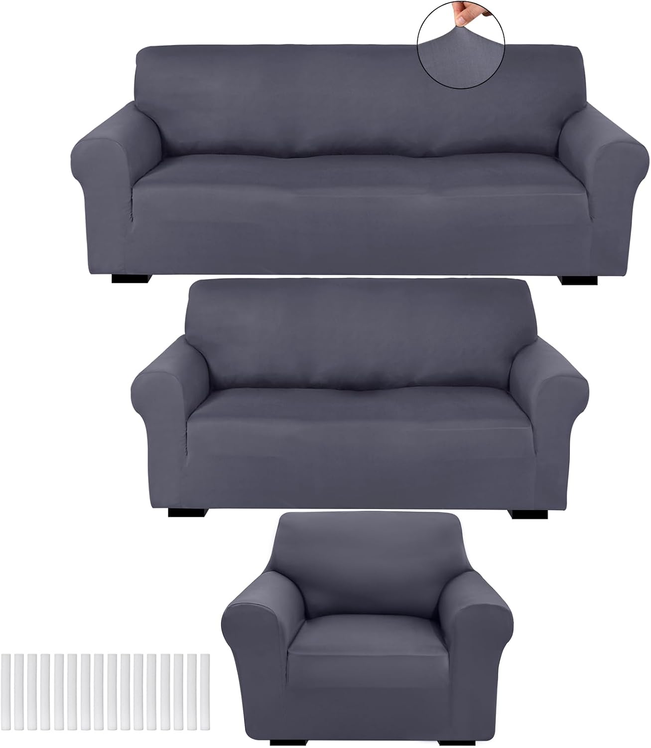 Coffee Brown Sofa Cover Set