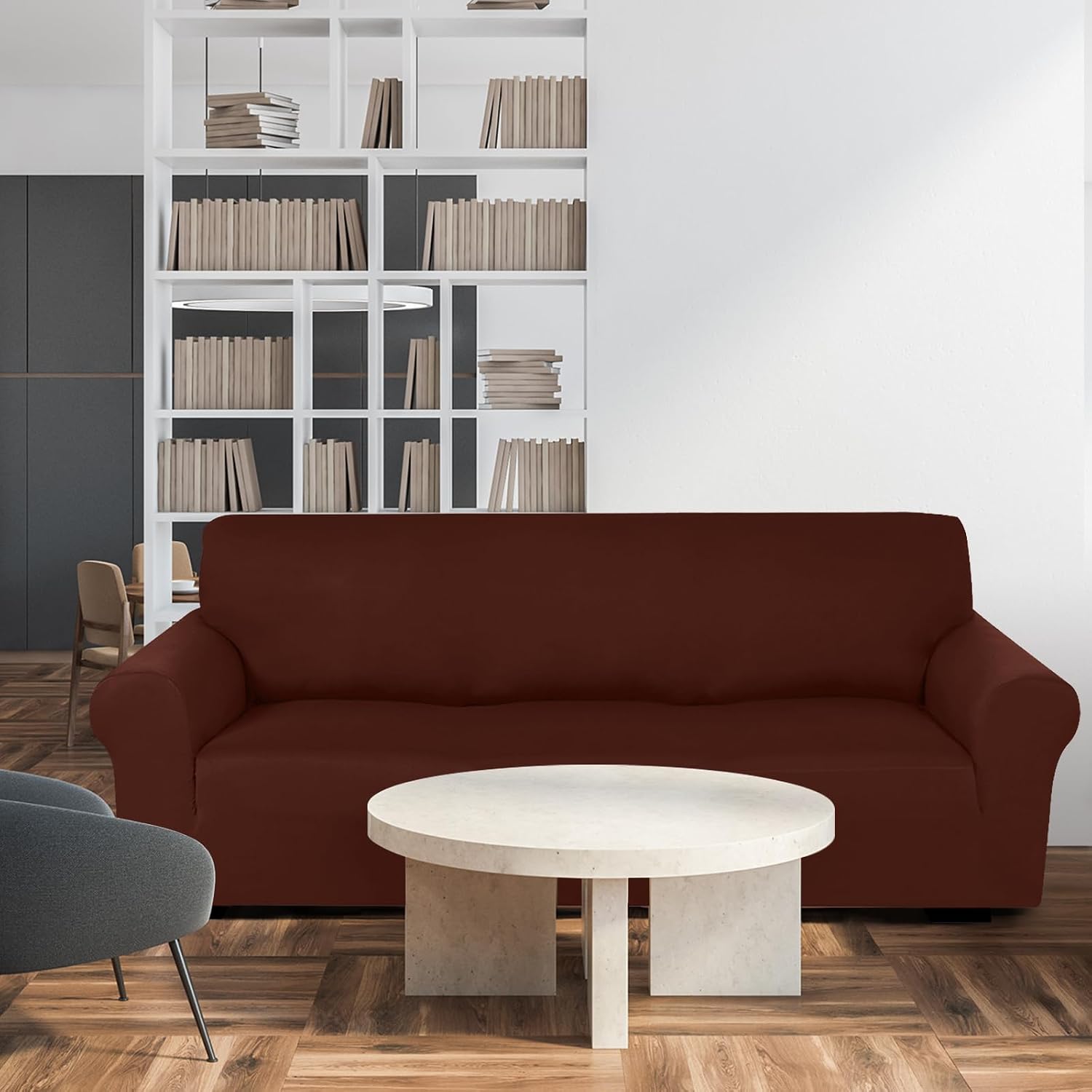 Coffee Brown Sofa Cover Set