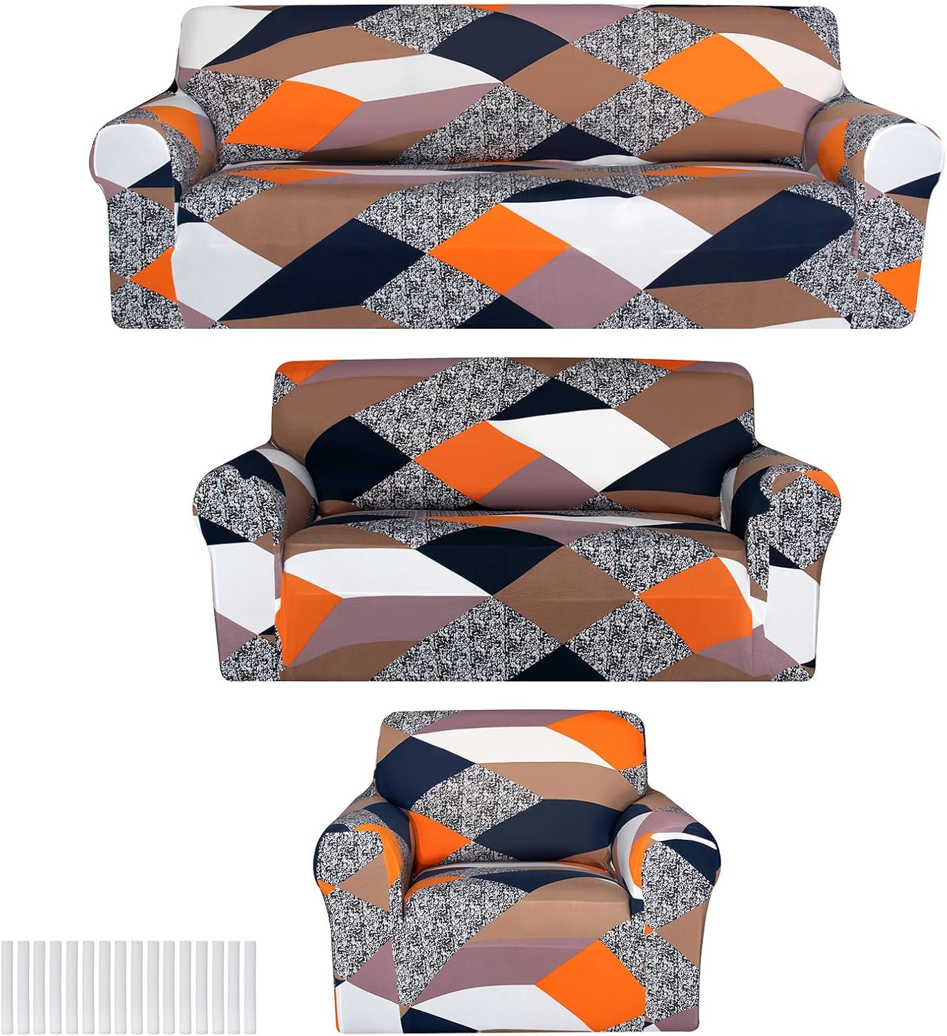 Coffee Brown Sofa Cover Set