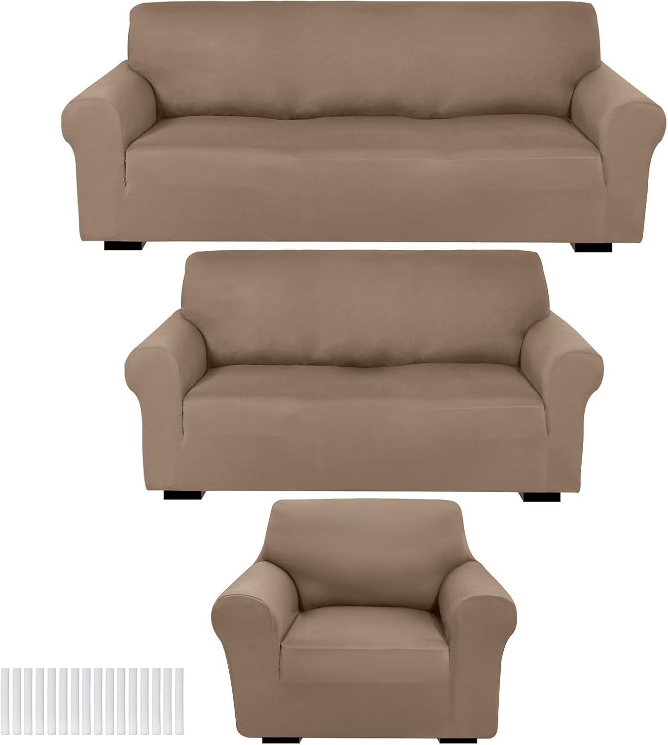 Coffee Brown Sofa Cover Set