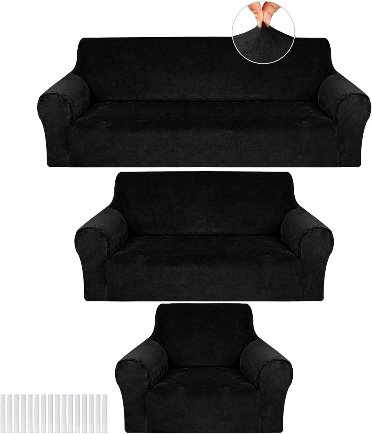 Coffee Brown Sofa Cover Set