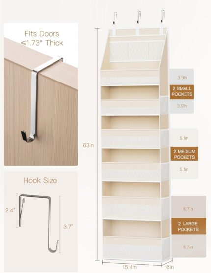 Beige Over Door Organiser