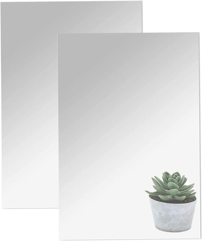 Rectangular Acrylic Mirror Sheets - 2-Pack