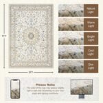 Beige Vintage Floral Area Rug