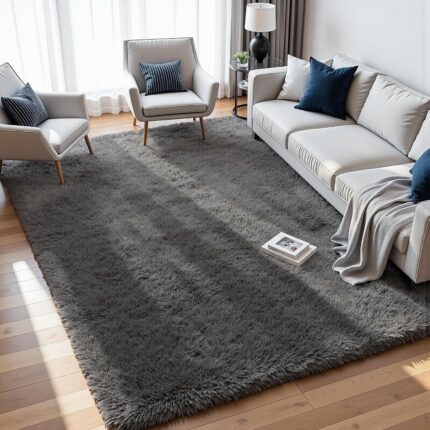 Grey Shag Area Rug