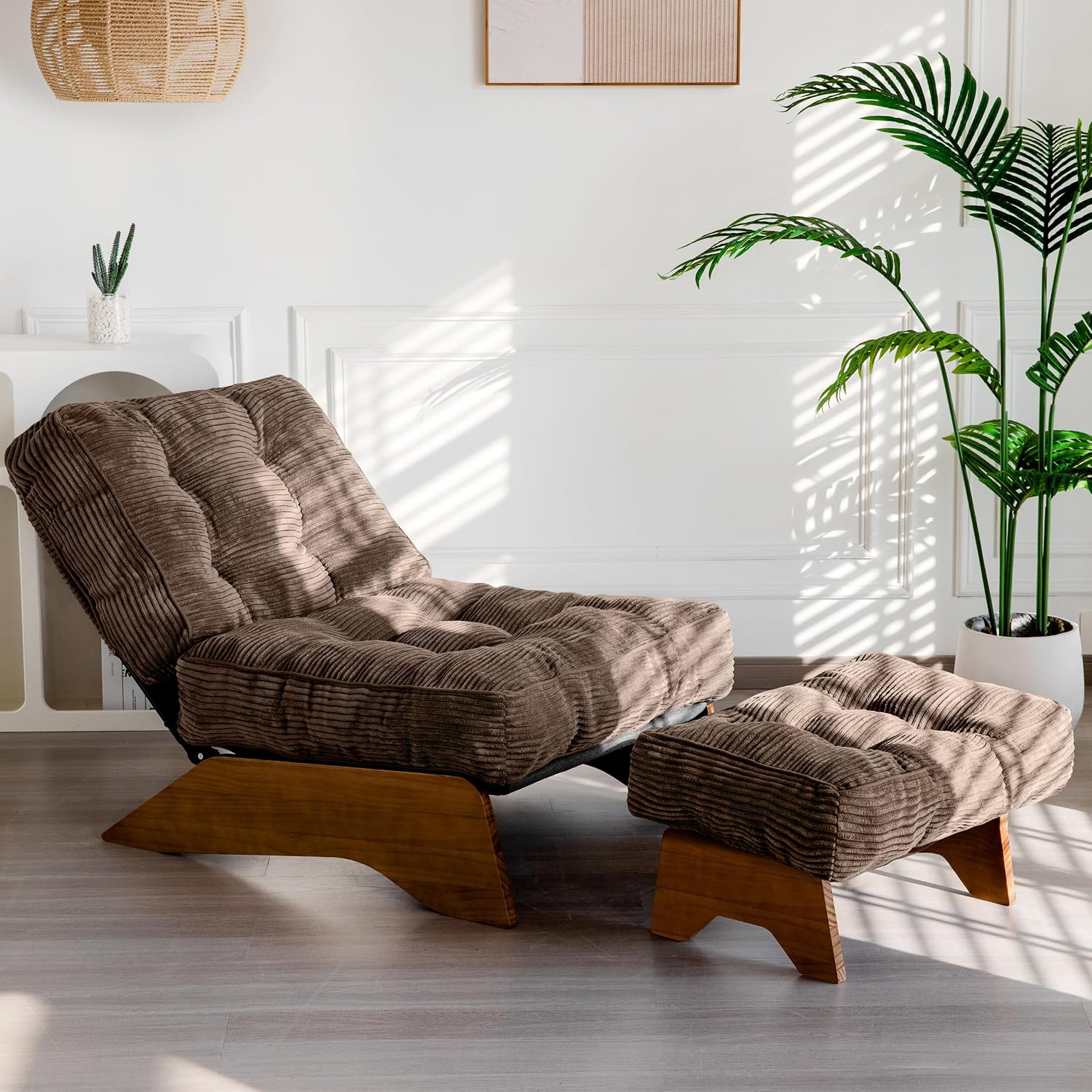 Green Corduroy Accent Chair