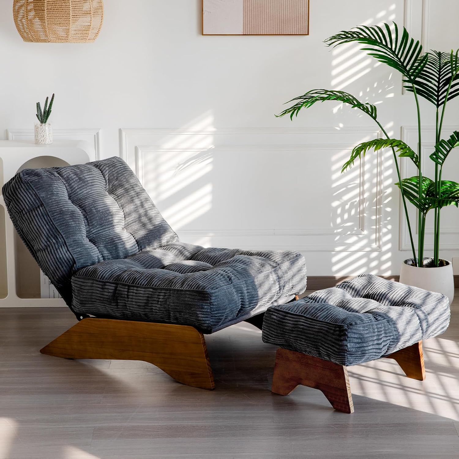 Green Corduroy Accent Chair