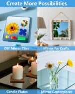 Square Acrylic Mirror Tiles - 4-Pack