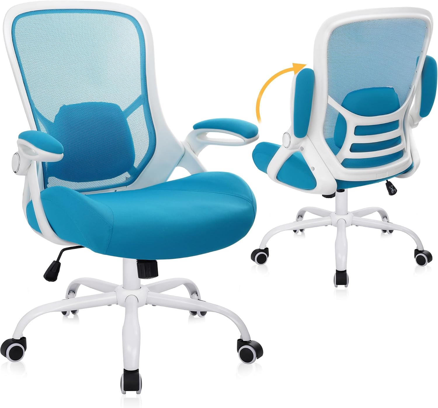 Padded Black Mesh Office Chair