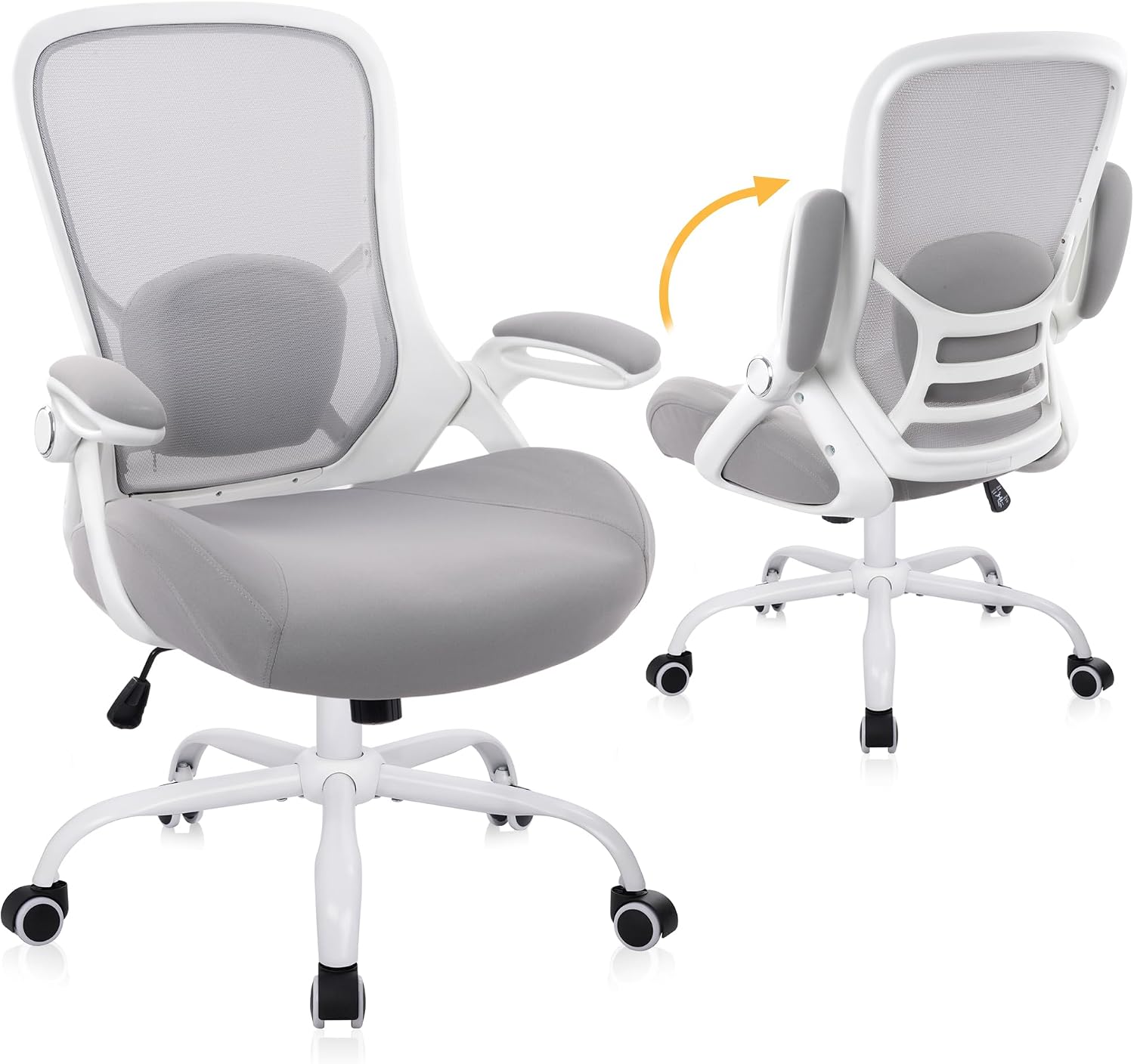 Padded Black Mesh Office Chair