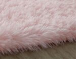 Orange Oval Shag Rug