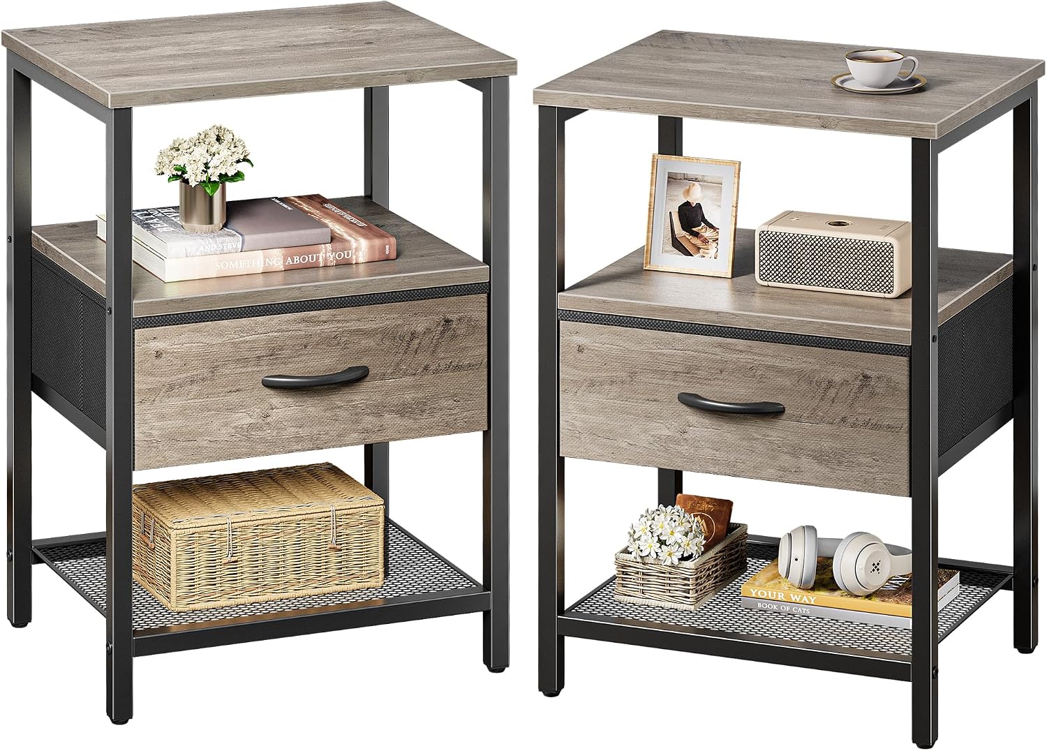 Rustic Brown Nightstand Set