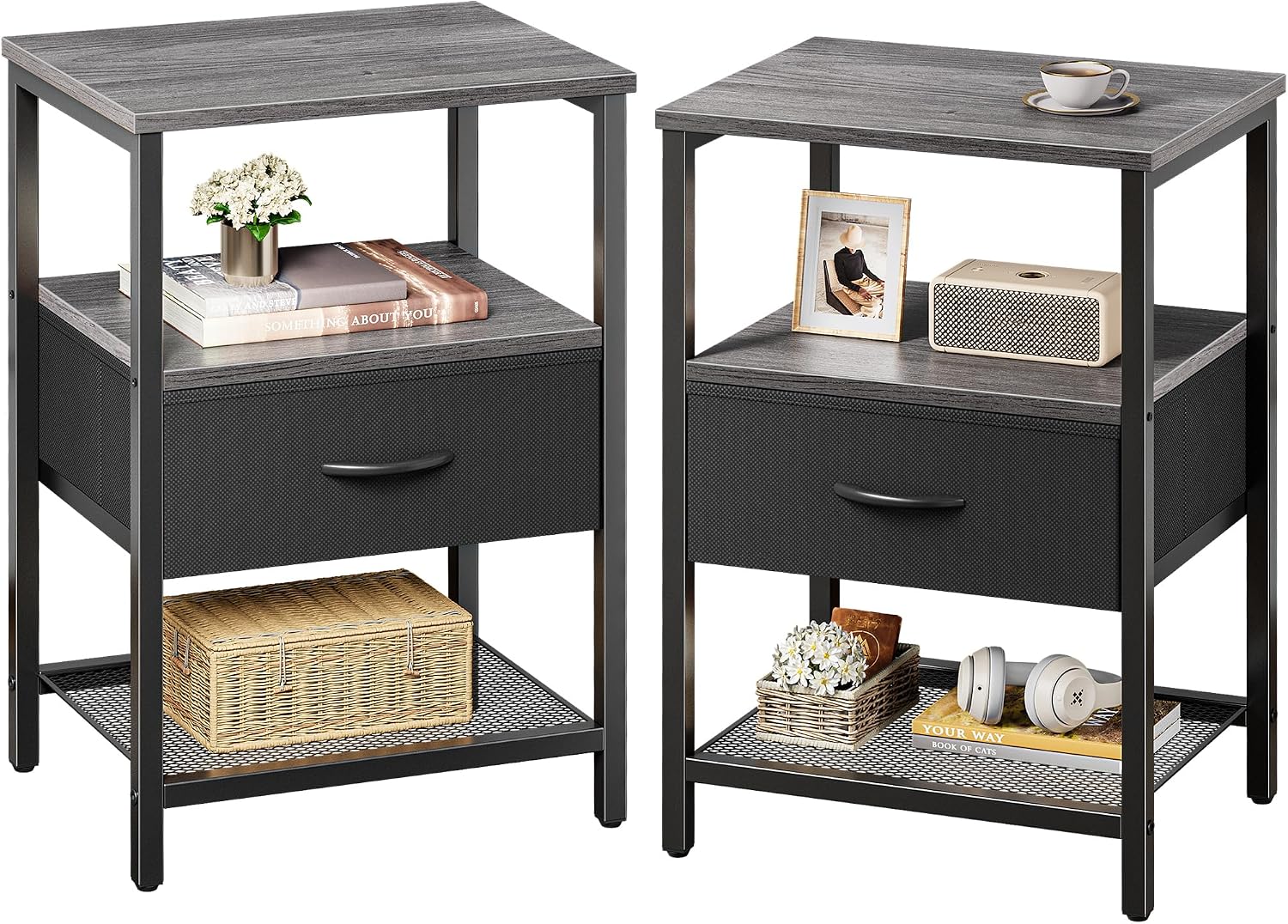 Rustic Brown Nightstand Set