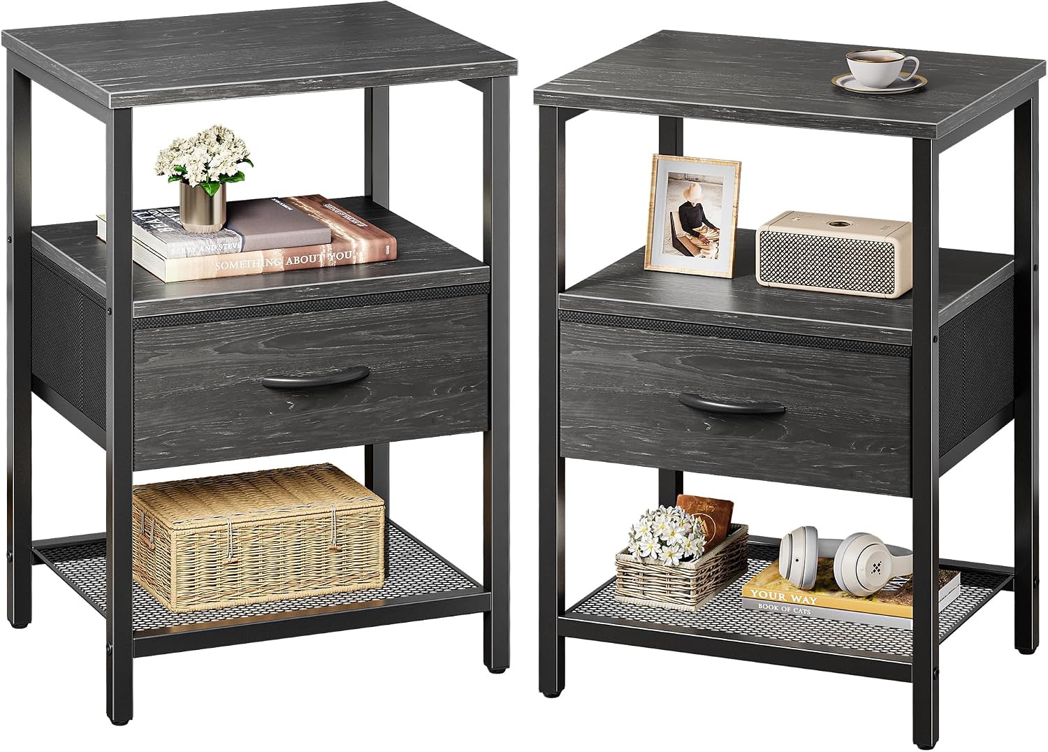 Rustic Brown Nightstand Set