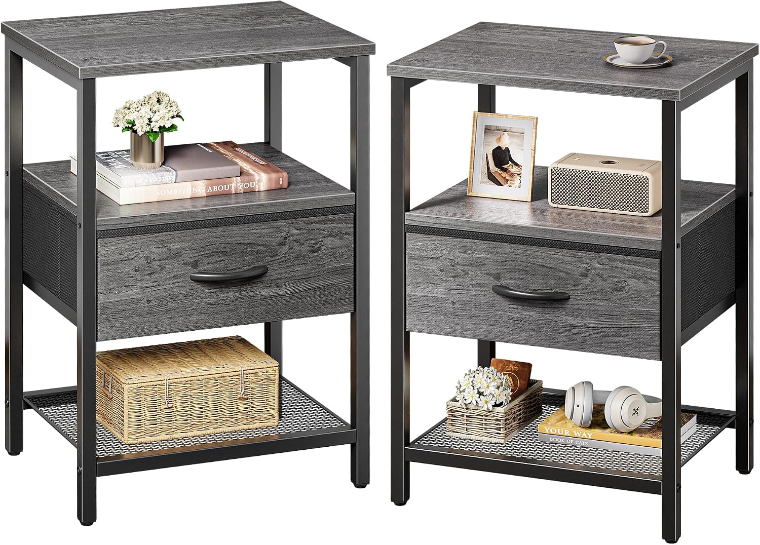 Rustic Brown Nightstand Set