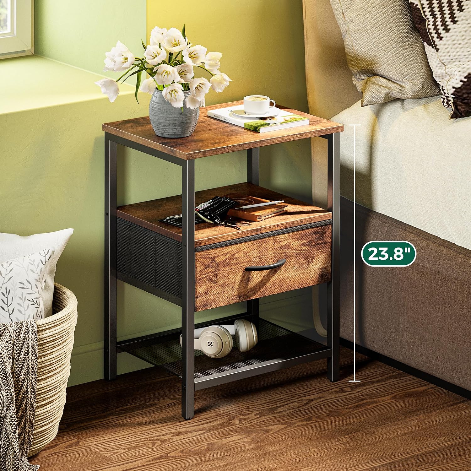 Rustic Brown Nightstand Set