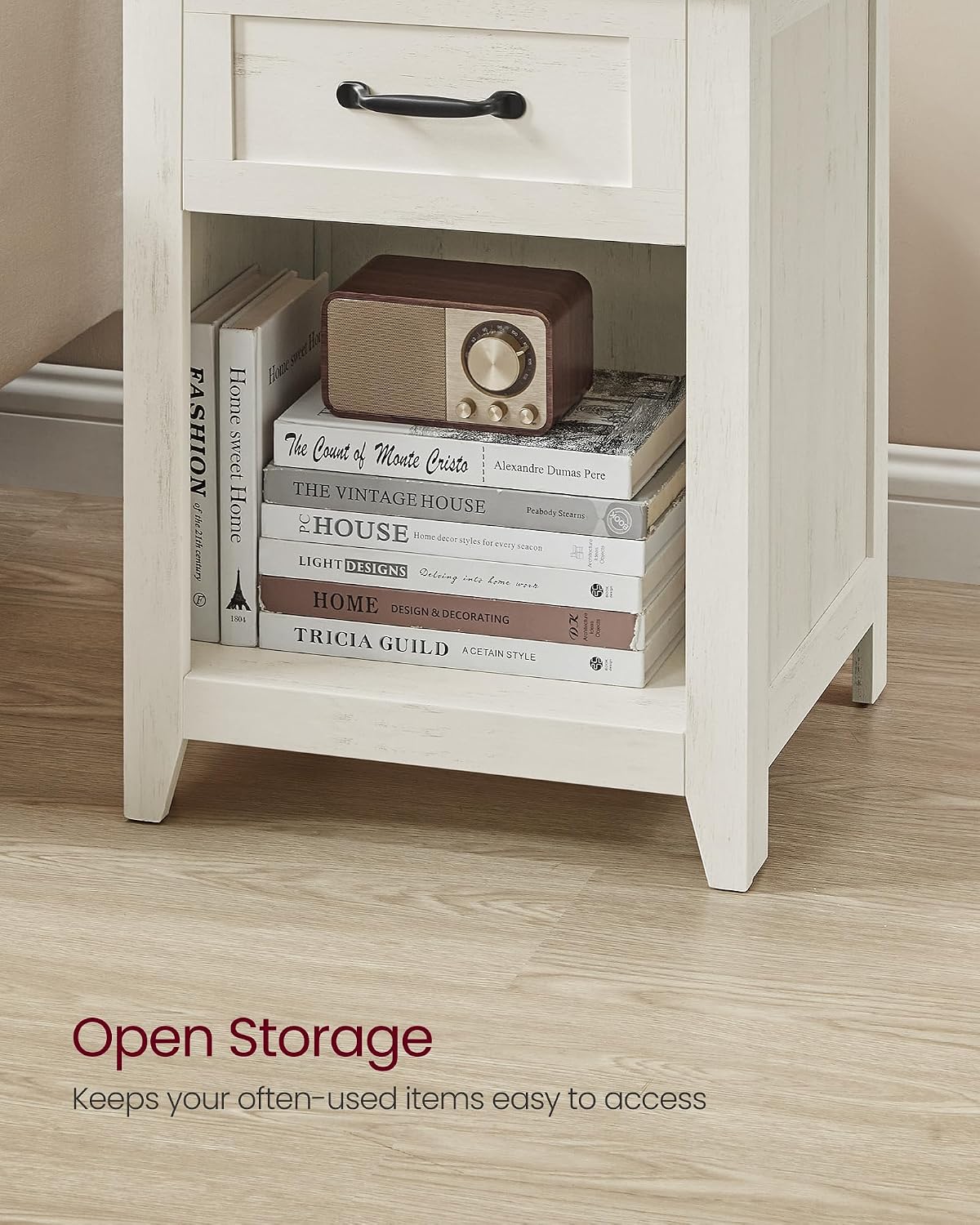 Rustic White Nightstand Set