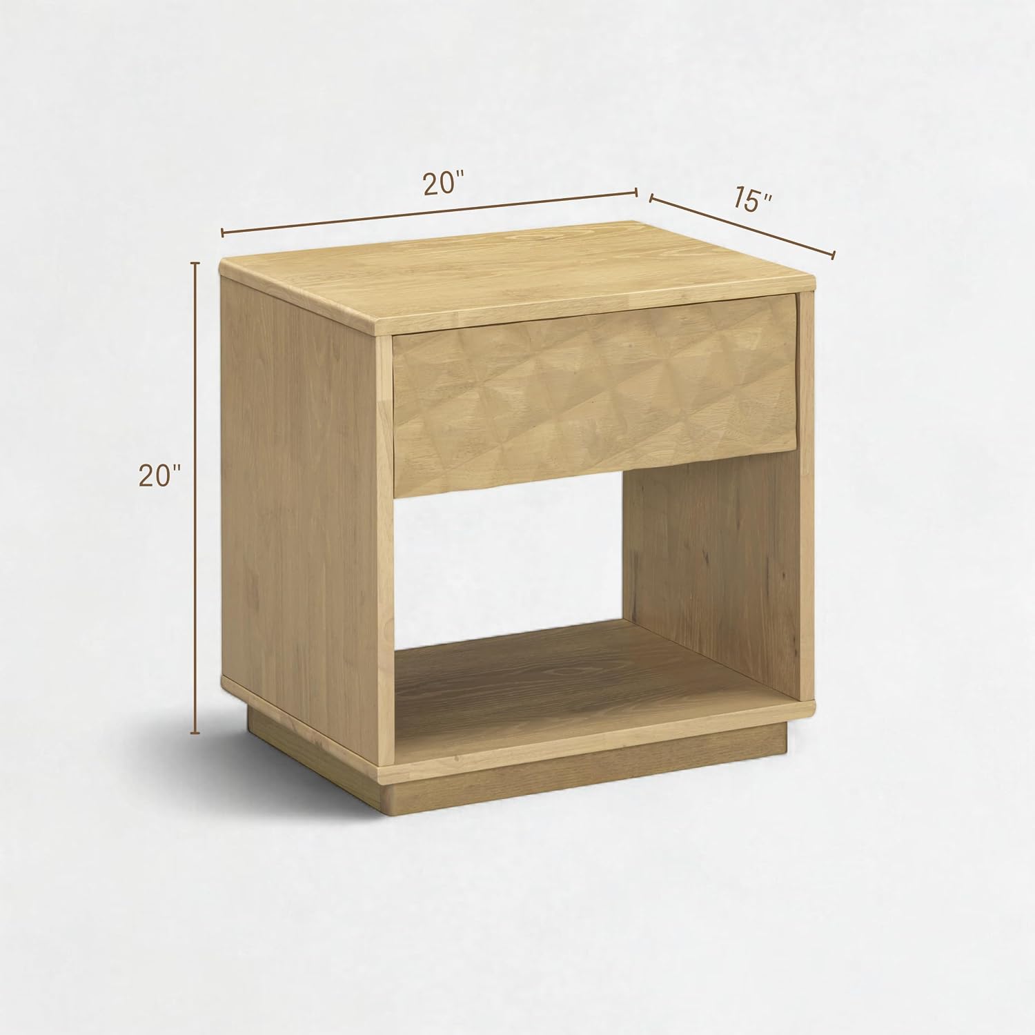 Solid Wood Nightstand Sand