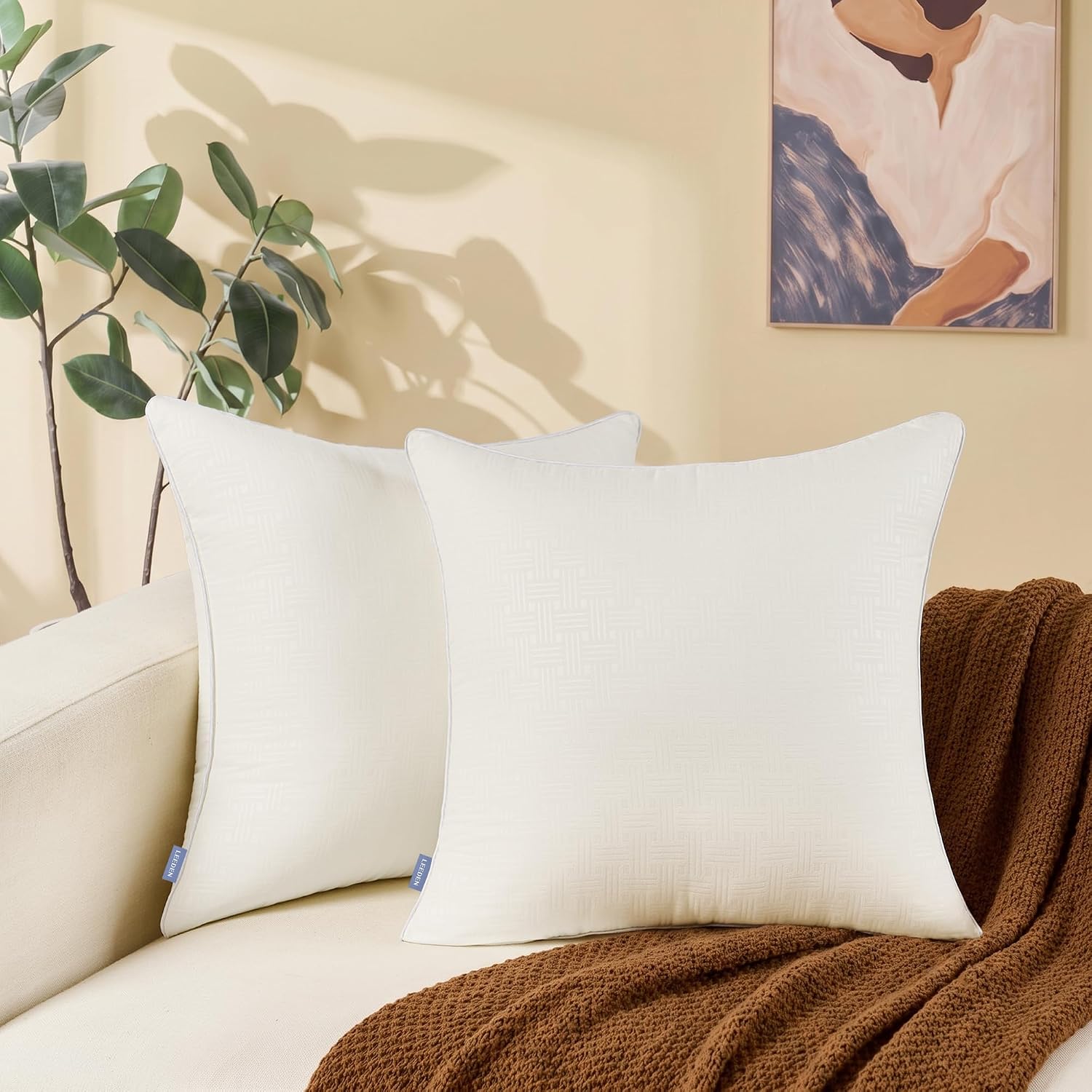 Square Throw Pillow Inserts - 2-Pack