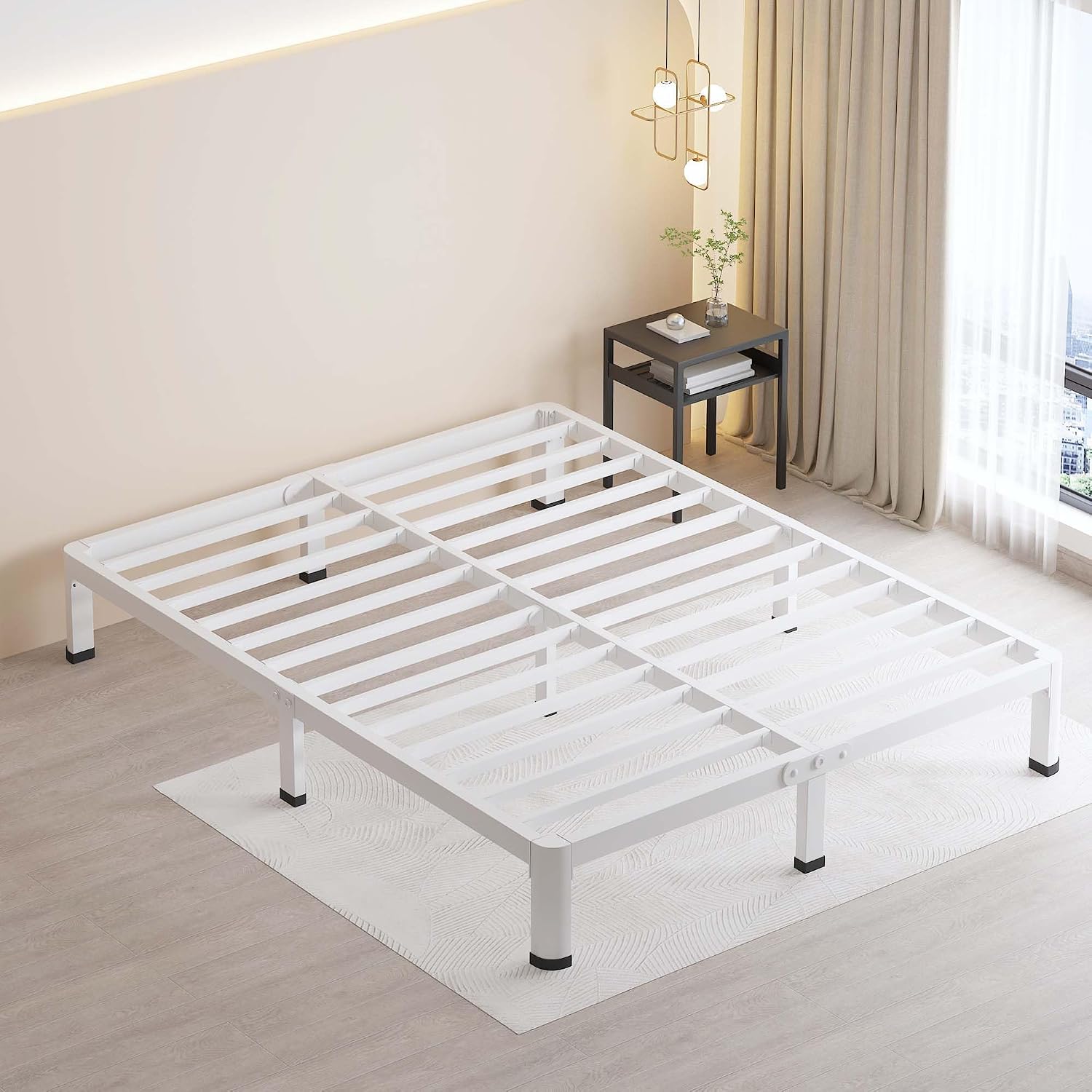 Twin Metal Bed Frame with Rounded Corners